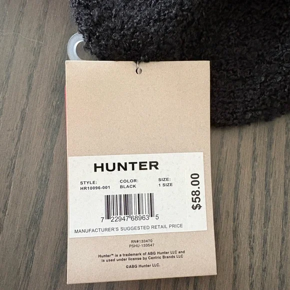 Hunter Black Ribbed Cuff Beanie - Picture 2 of 4